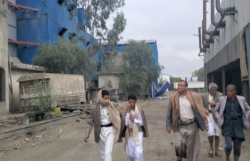 القائم بأعمال وزير الاقتصاد يطلع على الاضرار التي لحقت بمصنع اسمنت همدان جراء العدوان السعودي